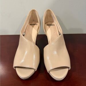 Revolution Cream Peep-Toe Heels